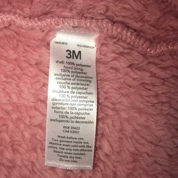 CARTER'S Just One You Baby Girls Fox SherpaPram footies Bodysuit with hood Sz 3M - Picture 4 of 9